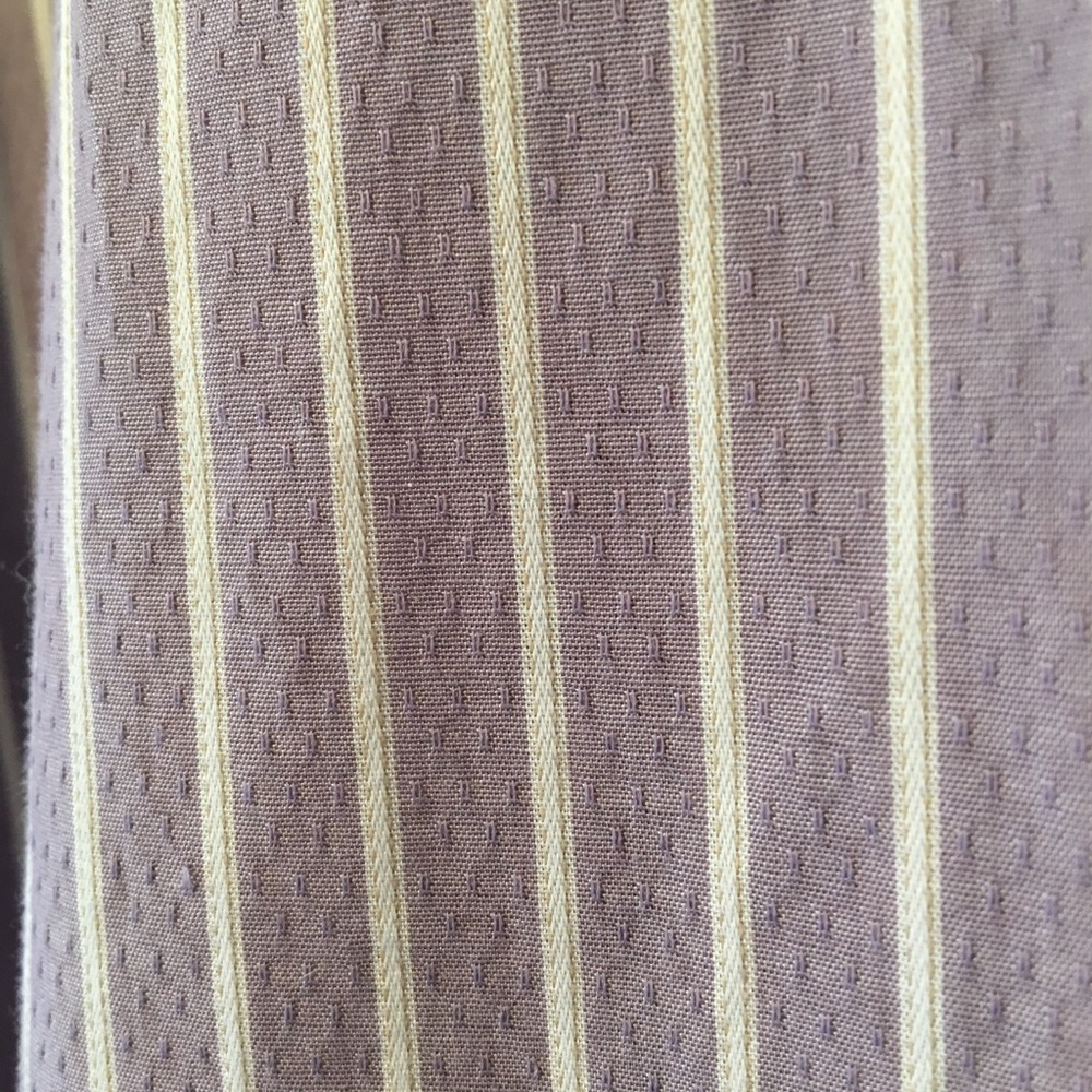 Men's Lavender Perry Ellis Striped LS Shirt - Picture 2 of 8